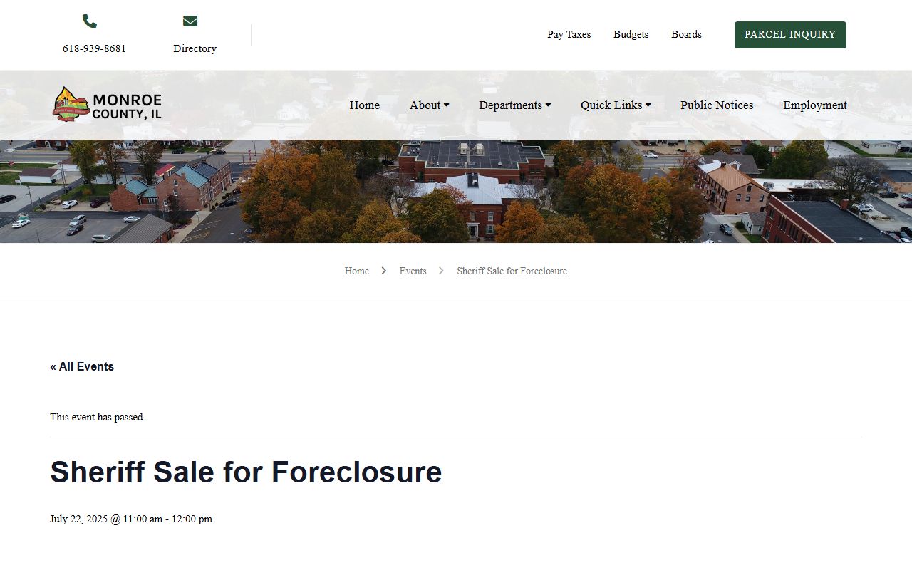 Monroe County Sheriff website for police blotter records access